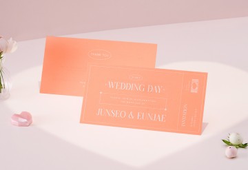 관련 상품 아름다운 사랑의 빛 청첩장